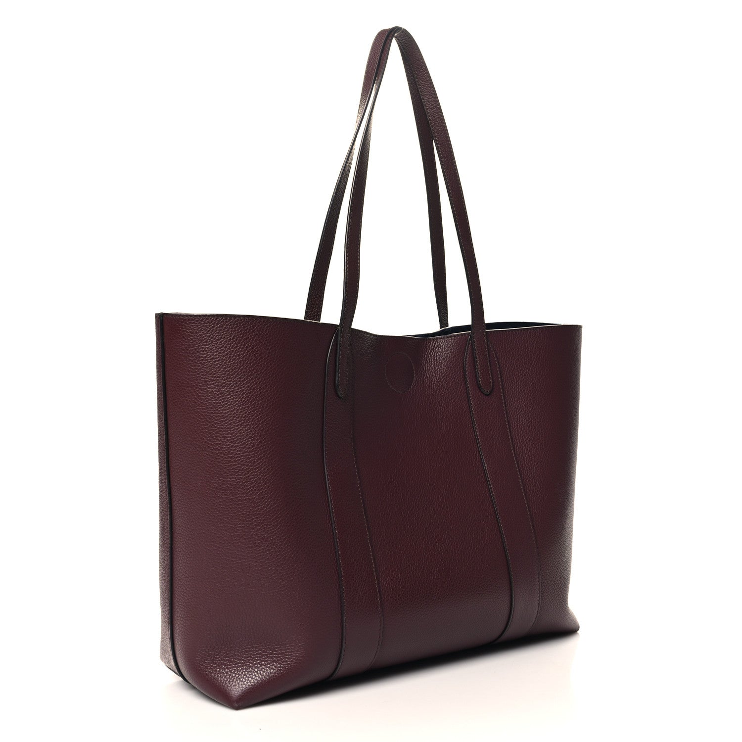 Mulberry Small Classic Grain Bayswater Tote Burgundy Oxford Blue 3 of 11