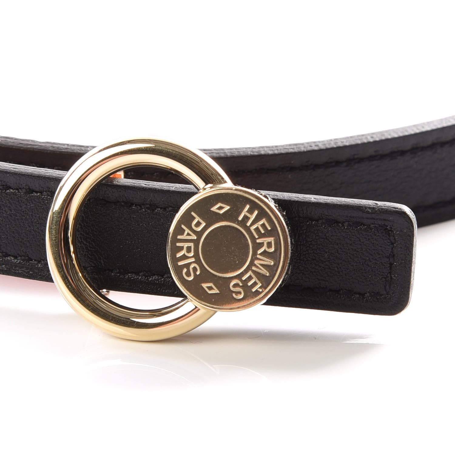 Hermes Swift Epsom 13mm Mini Laquee Reversible Belt 70 Black Orange 5 of 6