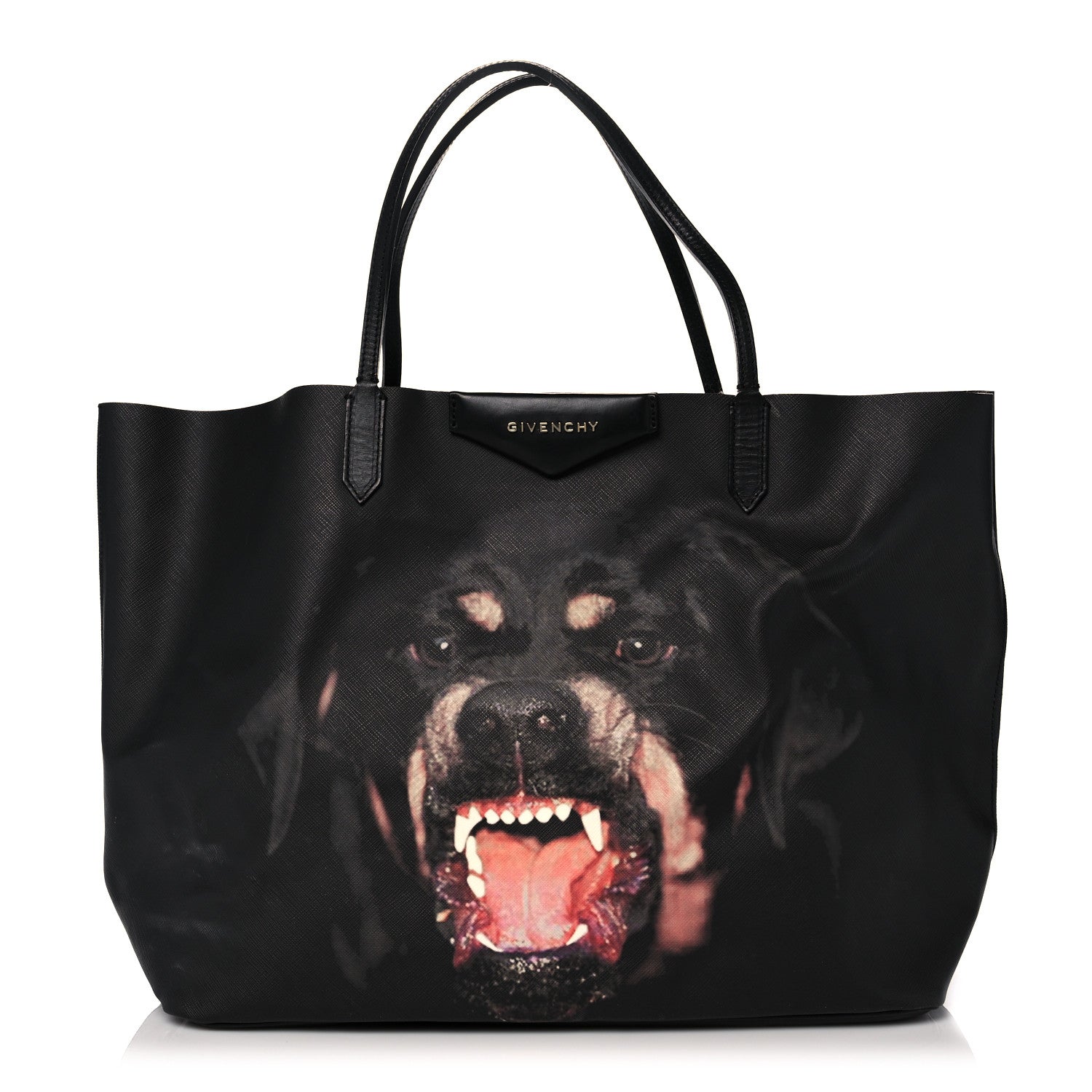 Givenchy Textured Coated Canvas Rottweiler Pint Large Antigona Tote Black 1 of 14