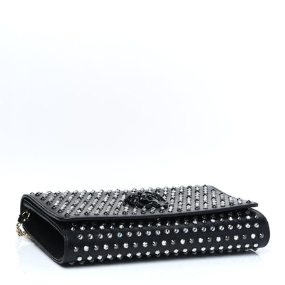 Versace Nappa Crystal Studded Palazzo Chain Evening Bag Black 4 of 14
