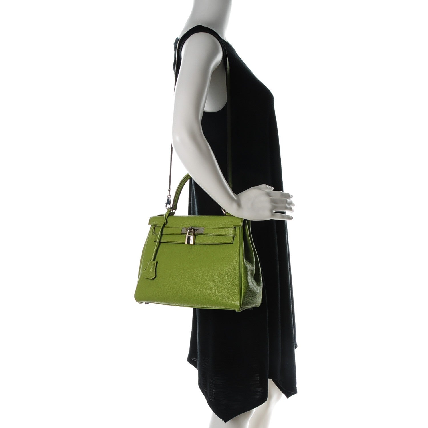 Hermes Taurillon Clemence Kelly Retourne 28 Vert Anis 2 of 27