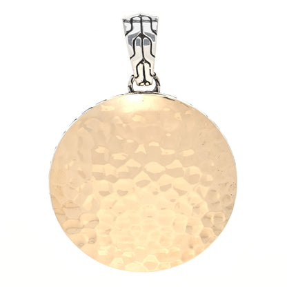 John Hardy Sterling Silver 18K Yellow Gold Palu Hammered Disc Pendant 1 of 4