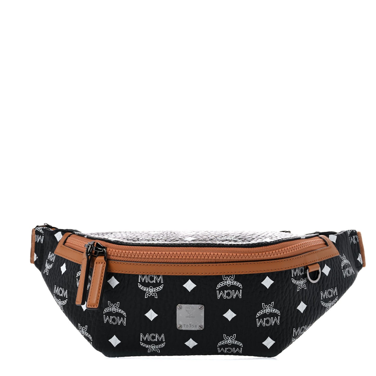 Visetos Medium Belt Bag Black Cognac