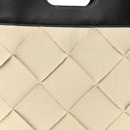 Bottega Veneta Canvas French Calfskin Small Slip Tote 8 of 11