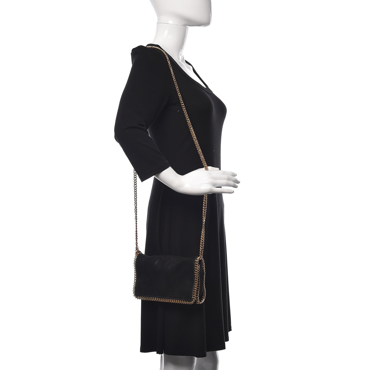 Stella McCartney Shaggy Deer Falabella Crossbody Bag Black 2 of 16