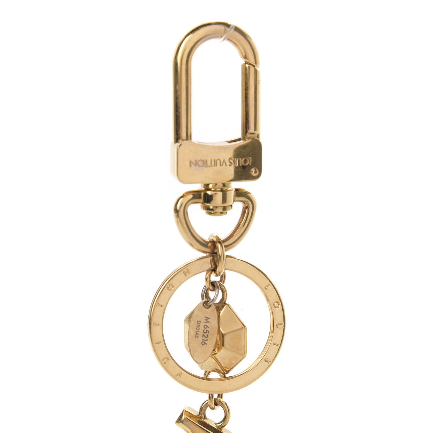 LV Facettes Bag Charm Key Holder Gold
