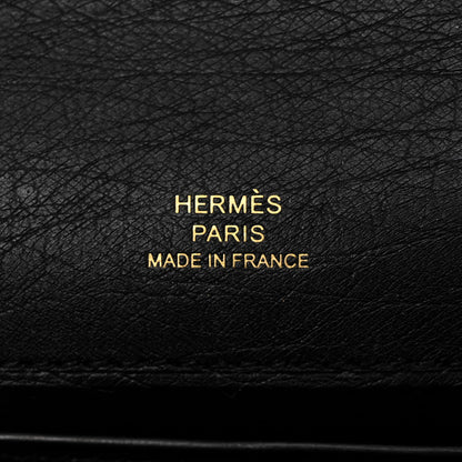 Hermes Ostrich Kelly Pochette Black 7 of 11