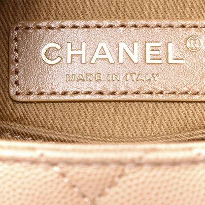 Chanel Caviar Lizard Embossed Quilted Mini Coco Handle Flap Beige 6 of 9