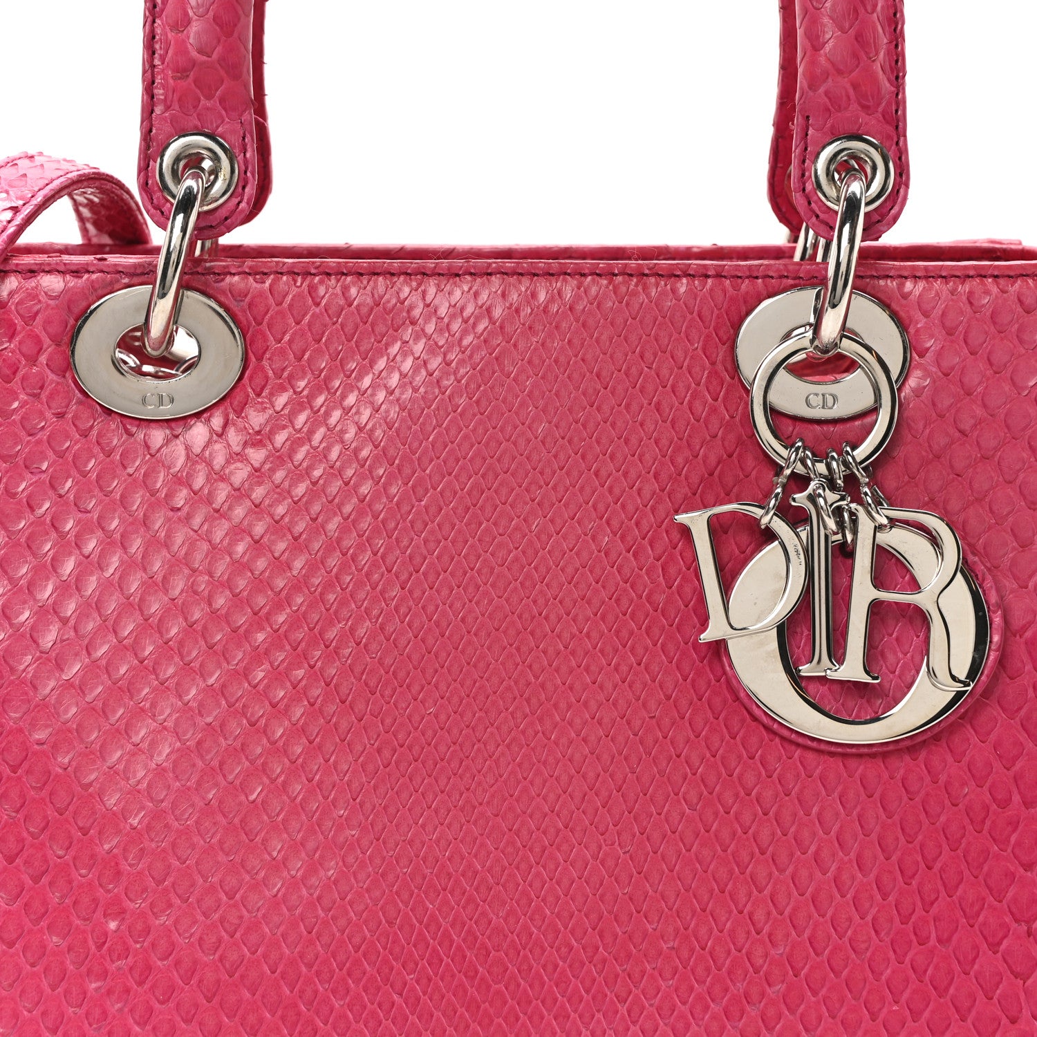 Christian Dior Snakeskin Medium Lady Dior Pink 8 of 10