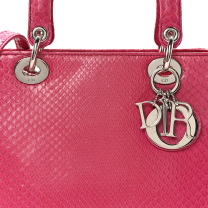 Christian Dior Snakeskin Medium Lady Dior Pink 8 of 10