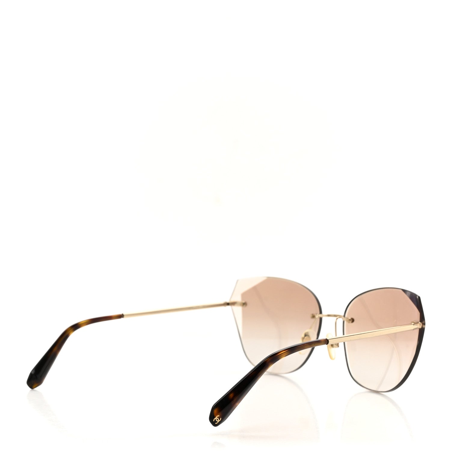 Chanel Metal Cat Eye Sunglasses 4237  Gold 4 of 7