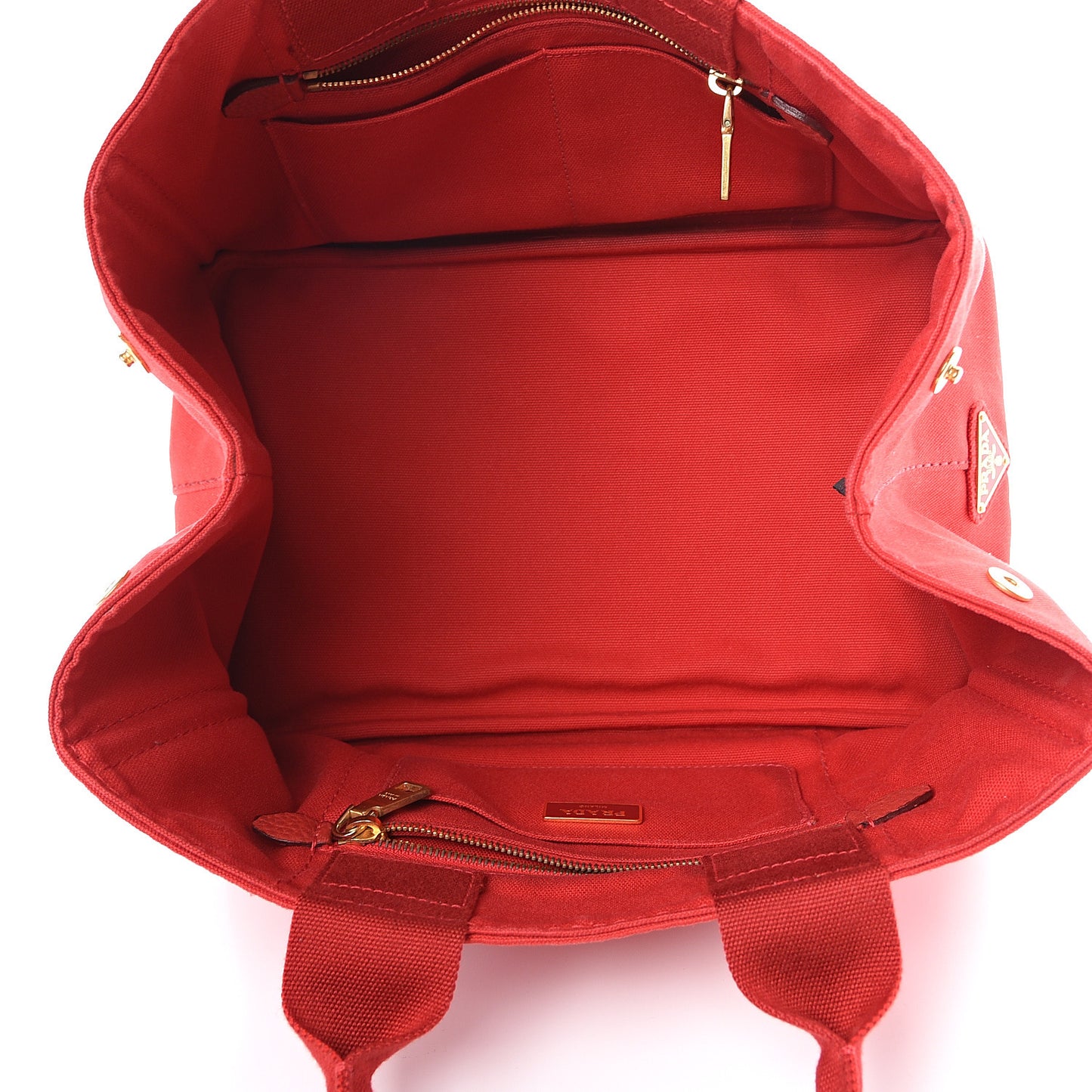Canapa Logo Shopping Tote Rosso