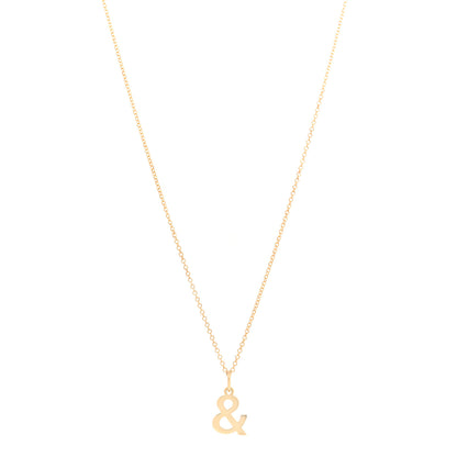 Tiffany 18K Yellow Gold Ampersand Pendant Necklace 1 of 6