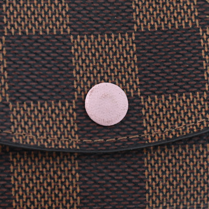 Louis Vuitton Damier Ebene Rosalie Coin Purse Rose Ballerine 7 of 7