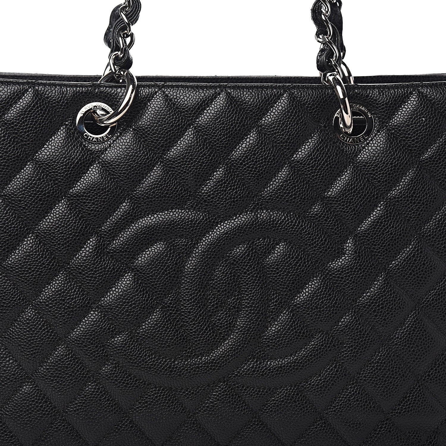 Chanel Caviar Quilted Grand Shopping Tote GST Black 9 of 10