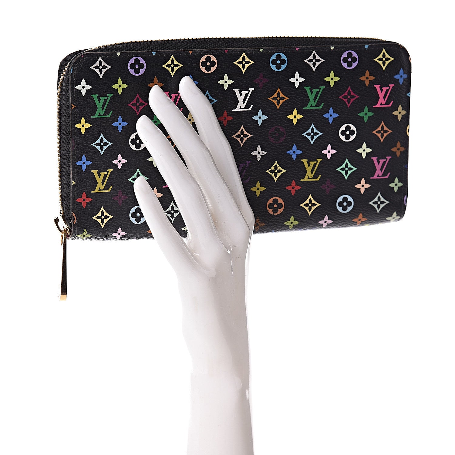 Louis Vuitton Monogram Multicolor Zippy Wallet Black Grenade 2 of 6