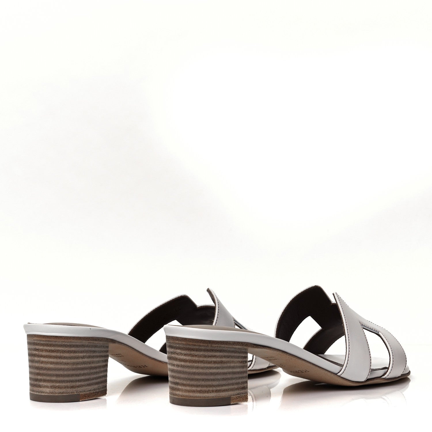 Hermes Calfskin Oasis Sandals 38 White 4 of 6