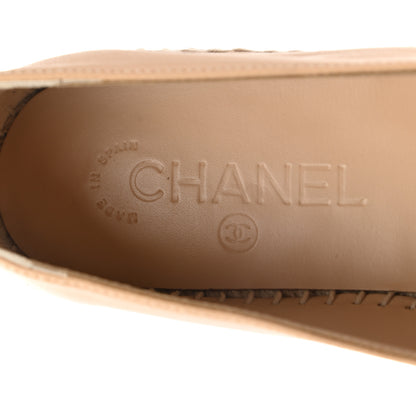 Chanel Lambskin CC Espadrilles 39 Beige Black 8 of 11