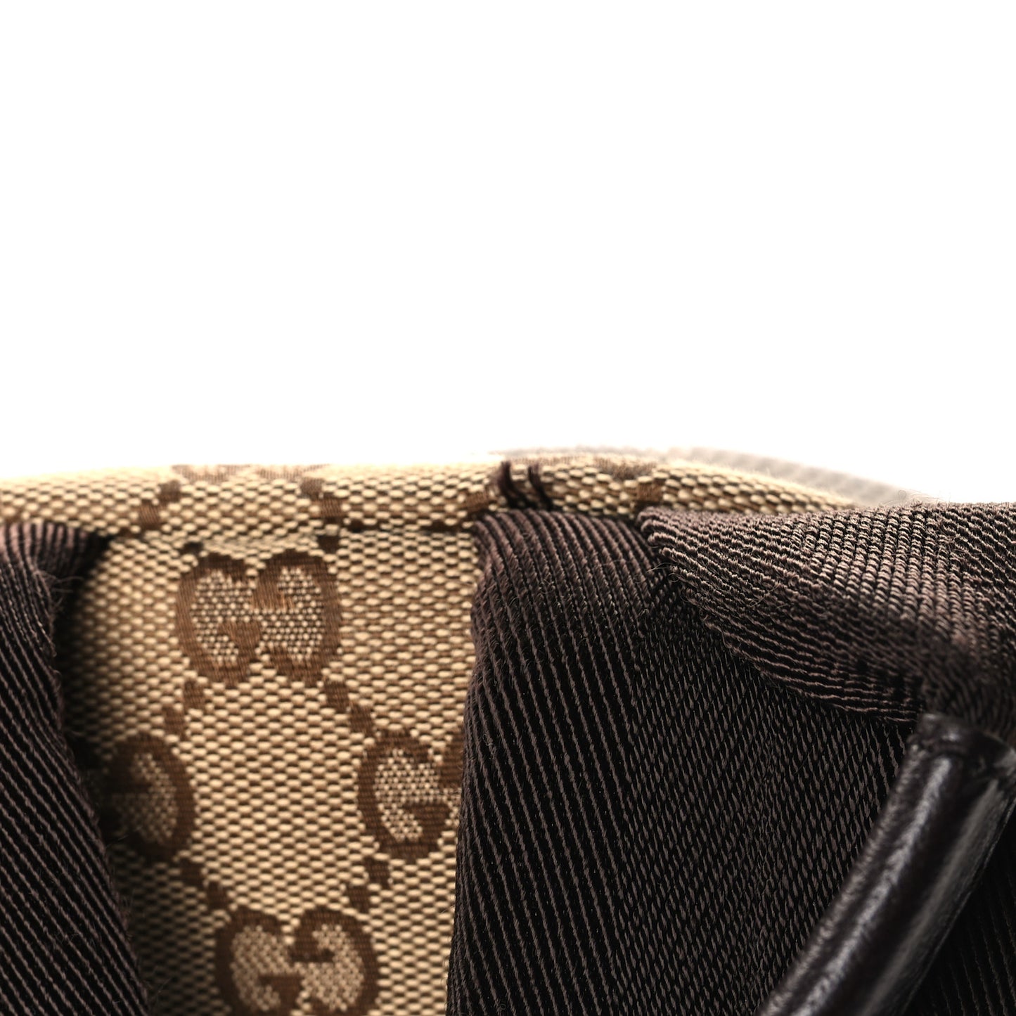 GG Monogram Web Medium Classic Backpack Brown