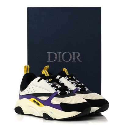 Christian Dior Technical Mesh Calfskin Mens B22 Sneakers 40 Violet White 15 of 15
