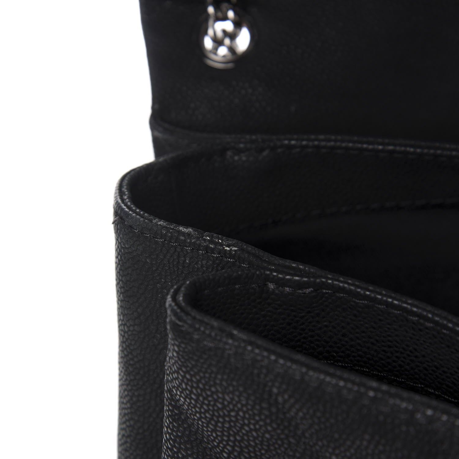 Chanel Iridescent Caviar Quilted Medium Lady Pearly Flap Black 10 of 16