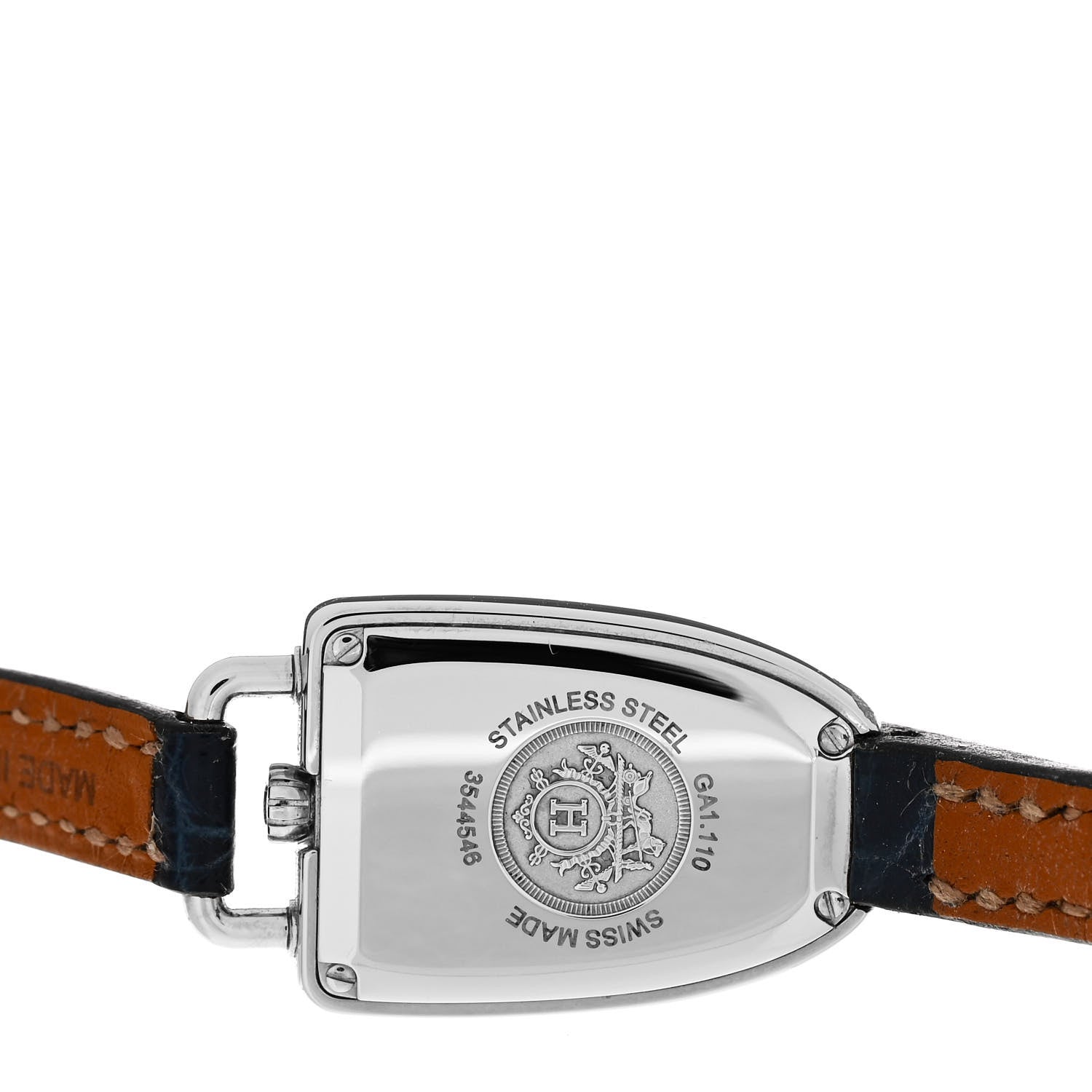 Hermes Stainless Steel Alligator 20mm Galop Quartz Watch Bleu Saphir 4 of 4