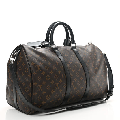 Louis Vuitton Monogram Macassar Keepall Bandouliere 45 3 of 10