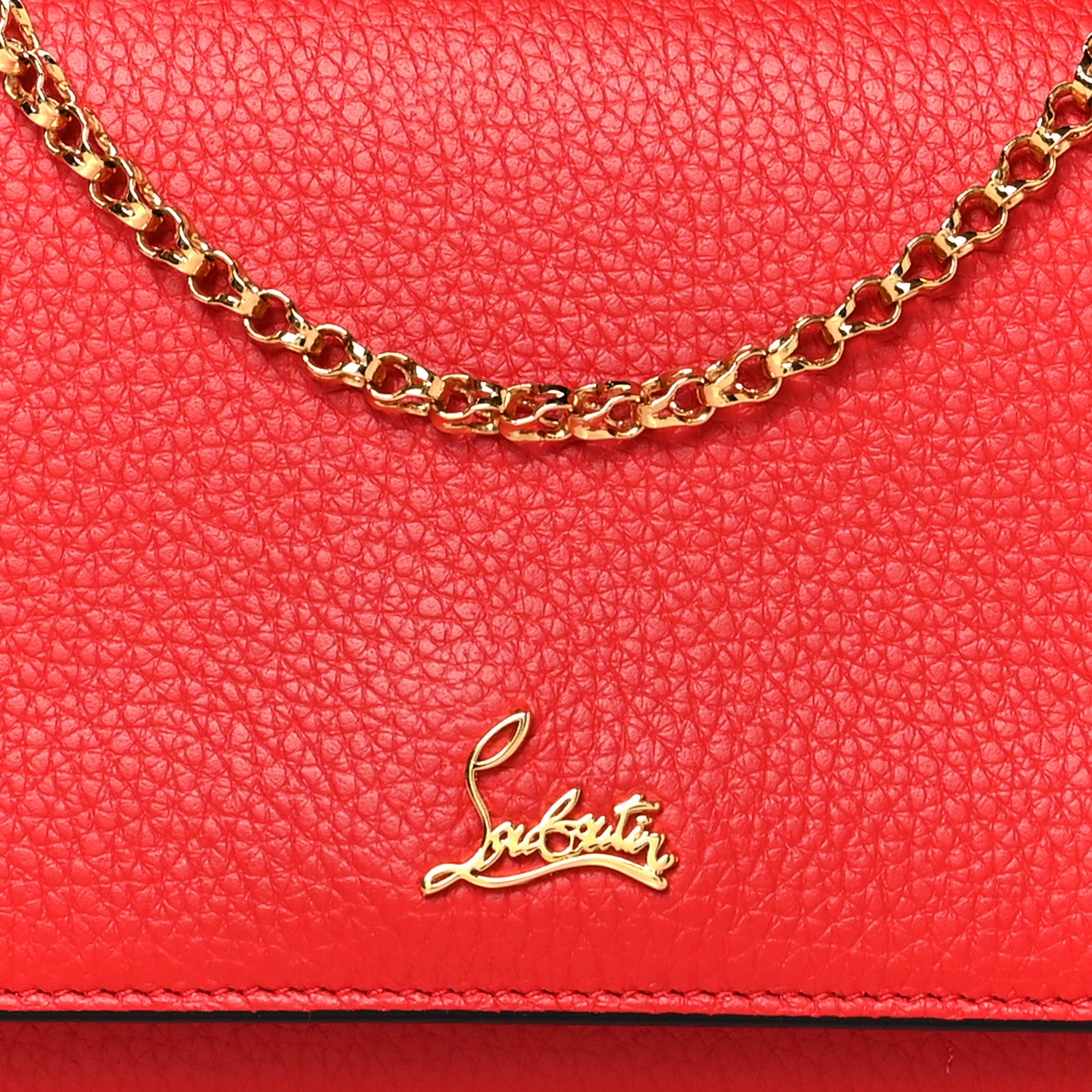Christian Louboutin Calfskin Boudoir Wallet on Chain Red 8 of 9