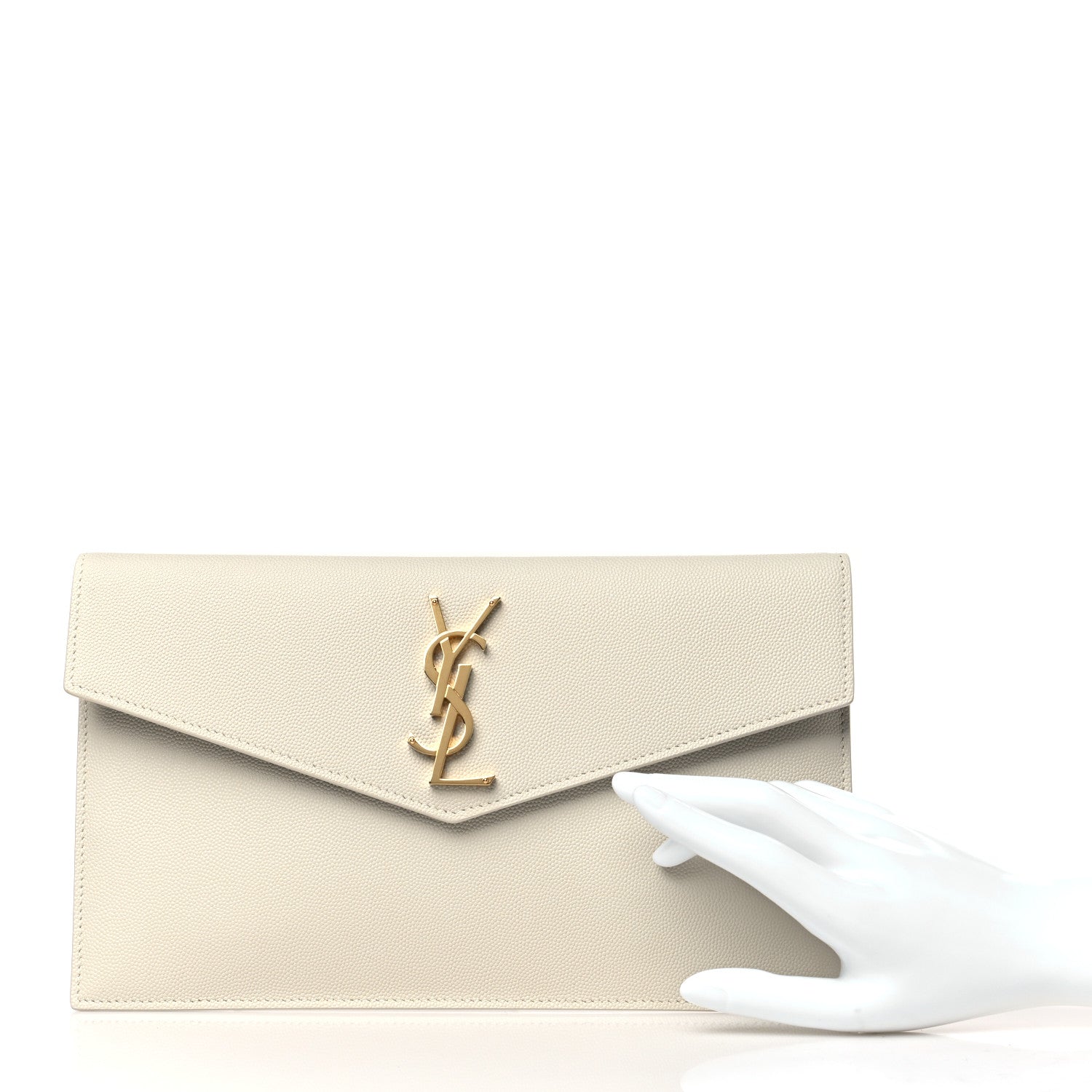 Saint Laurent Grain De Poudre Uptown Pouch Crema Soft 4 of 9