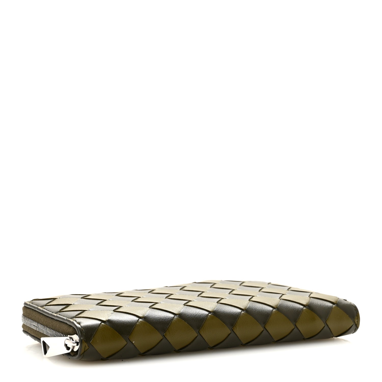 Bottega Veneta Nappa Intrecciato Zip Around Wallet Kaki Fondent Mustard 4 of 7