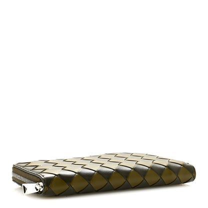 Bottega Veneta Nappa Intrecciato Zip Around Wallet Kaki Fondent Mustard 4 of 7
