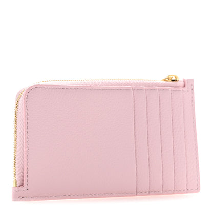 Celine Supple Grained Calfskin Long Zipped Card Holder Dirty Pink Syrah 3 of 9