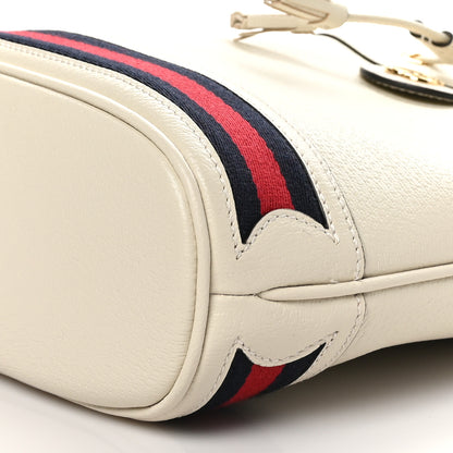Gucci Glazed Textured Calfskin Web Small Ophidia Bucket Bag Mystic White 11 of 11