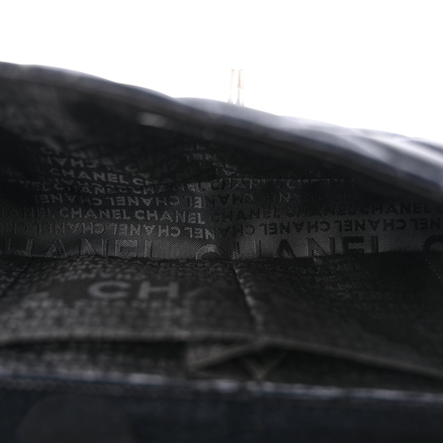 Velvet Quilted East West Flap Black