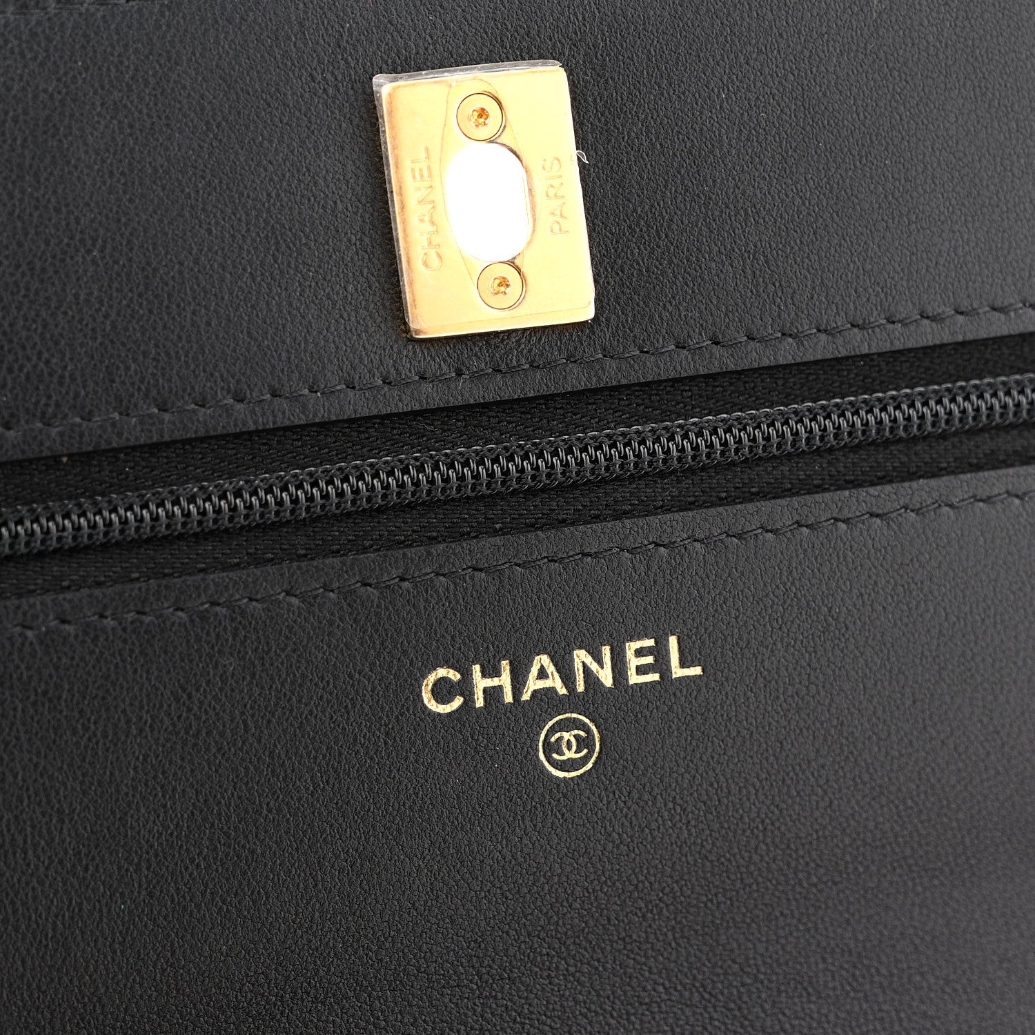 Chanel Lambskin Quilted Sweet Camellia Wallet On Chain WOC Black 6 of 10