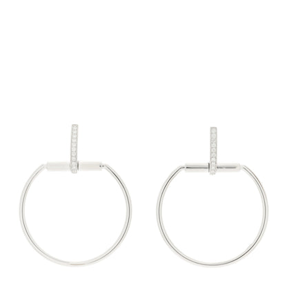 Roberto Coin 18K White Gold Diamond Classica Parisienne Round Drop Earrings 1 of 5