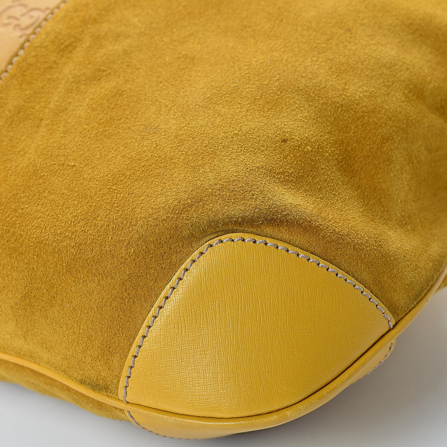 Gucci Suede Guccissima Drawstring Shoulder Bag Yellow 14 of 14