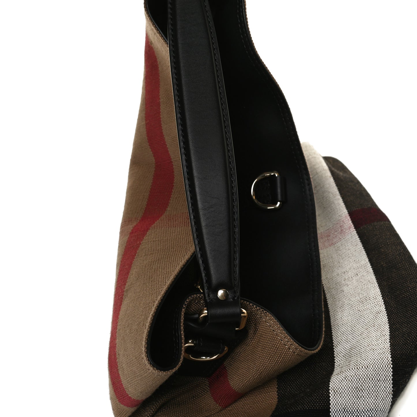 Canvas Mega Check Medium Ashby Hobo Black