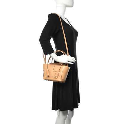 Bottega Veneta French Calfskin Maxi Intrecciato Mini Arco Nude 2 of 10