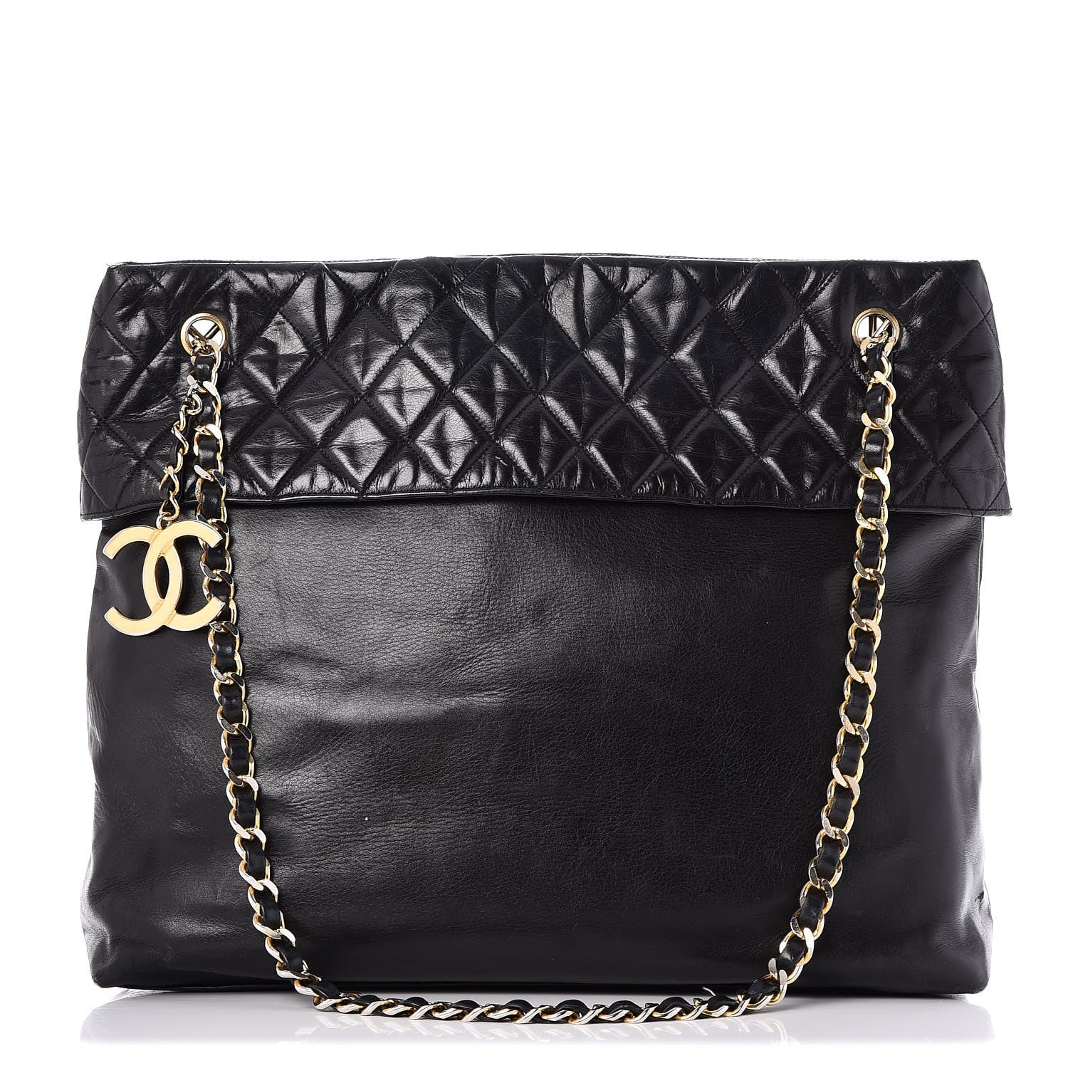 Chanel Calfskin Quilted Large Shoulder Bag Black 1 of 12