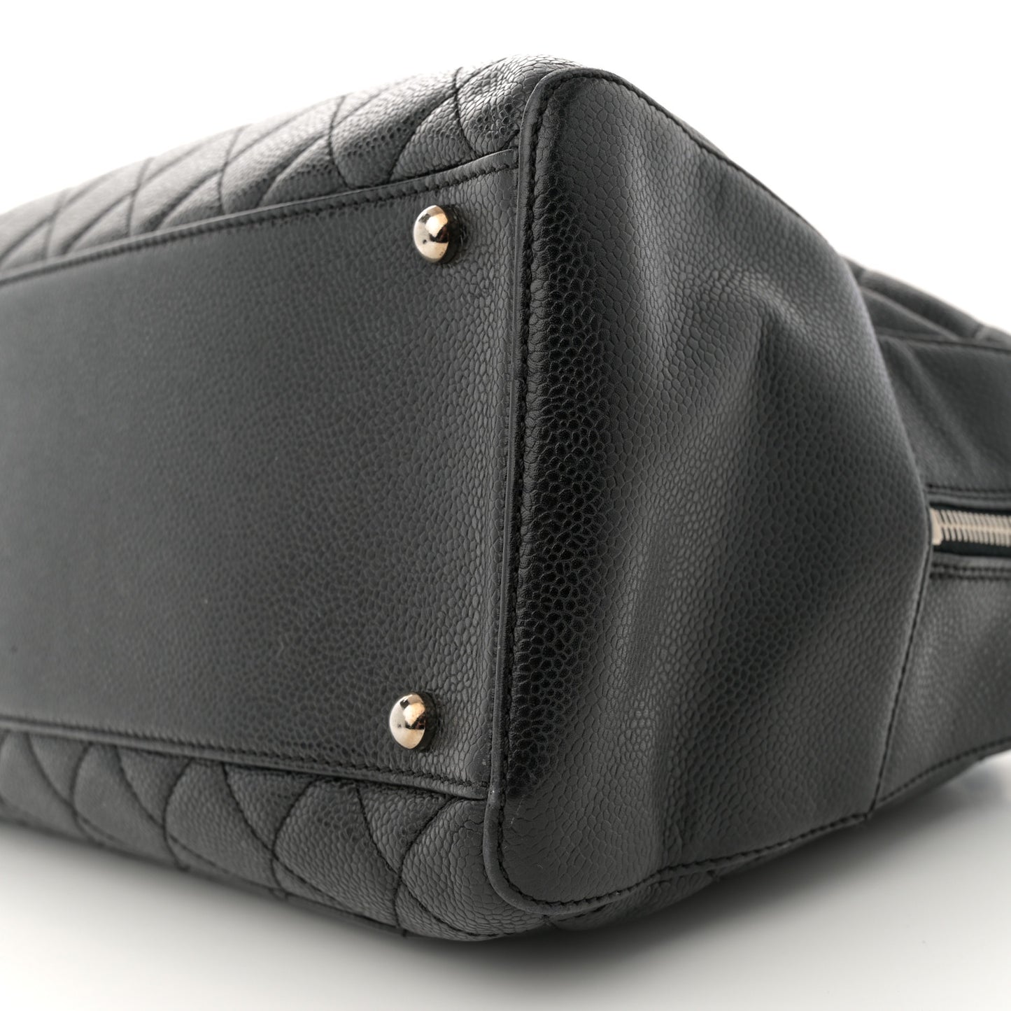 Caviar Quilted Bowler Black