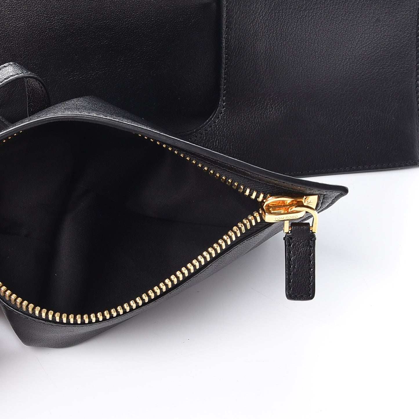 Ramskin Large Alix Padlock Zip Shoulder Bag Black