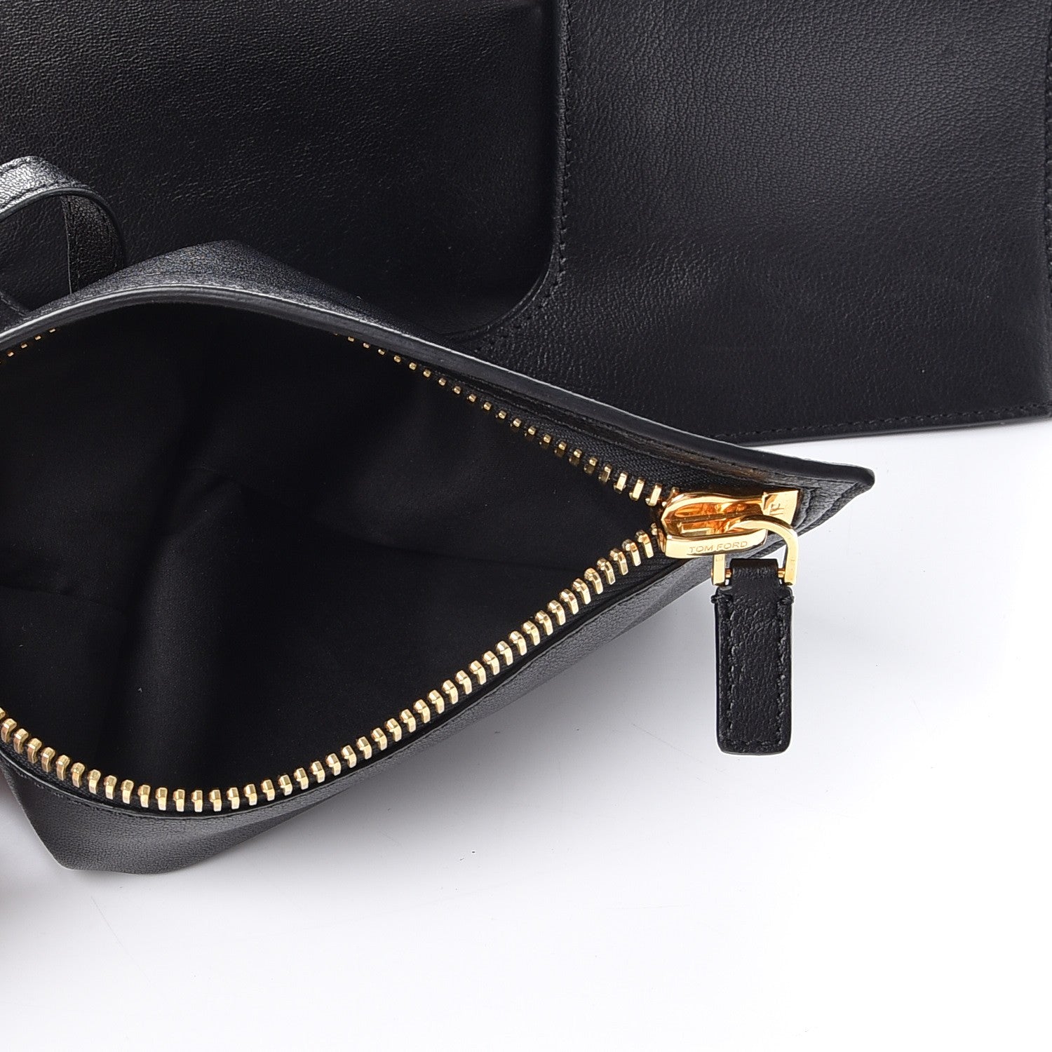 Tom Ford Ramskin Large Alix Padlock Zip Shoulder Bag Black 9 of 10