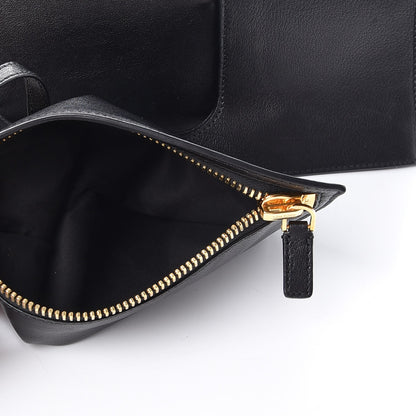 Tom Ford Ramskin Large Alix Padlock Zip Shoulder Bag Black 9 of 10