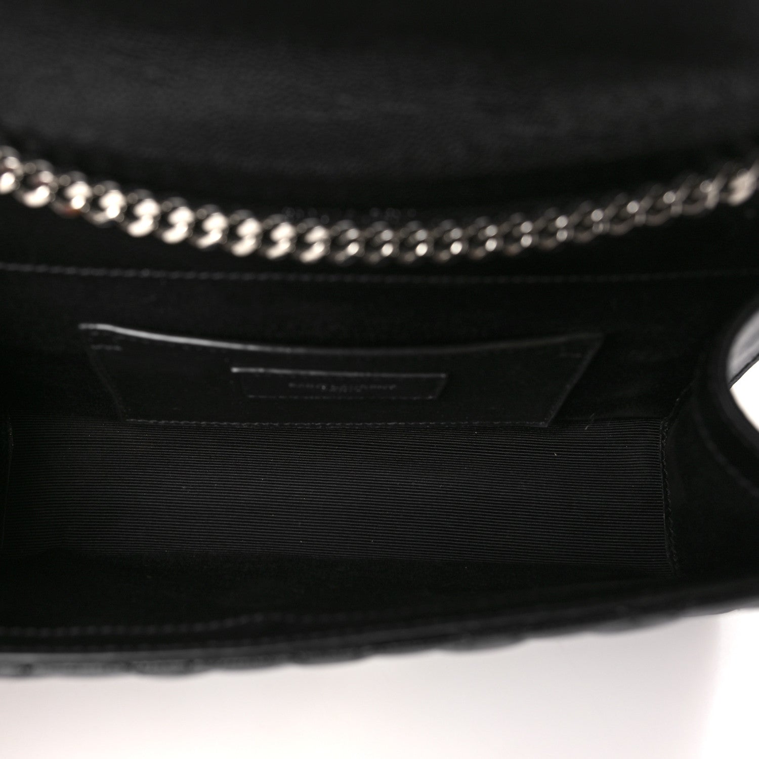 Saint Laurent Grain De Poudre Textured Mixed Matelasse Triquilt Small Monogram Satchel Black 5 of 8