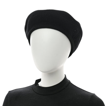 Hermes Wool Cashmere Saint Honore Drap Beret 59 Black 2 of 8