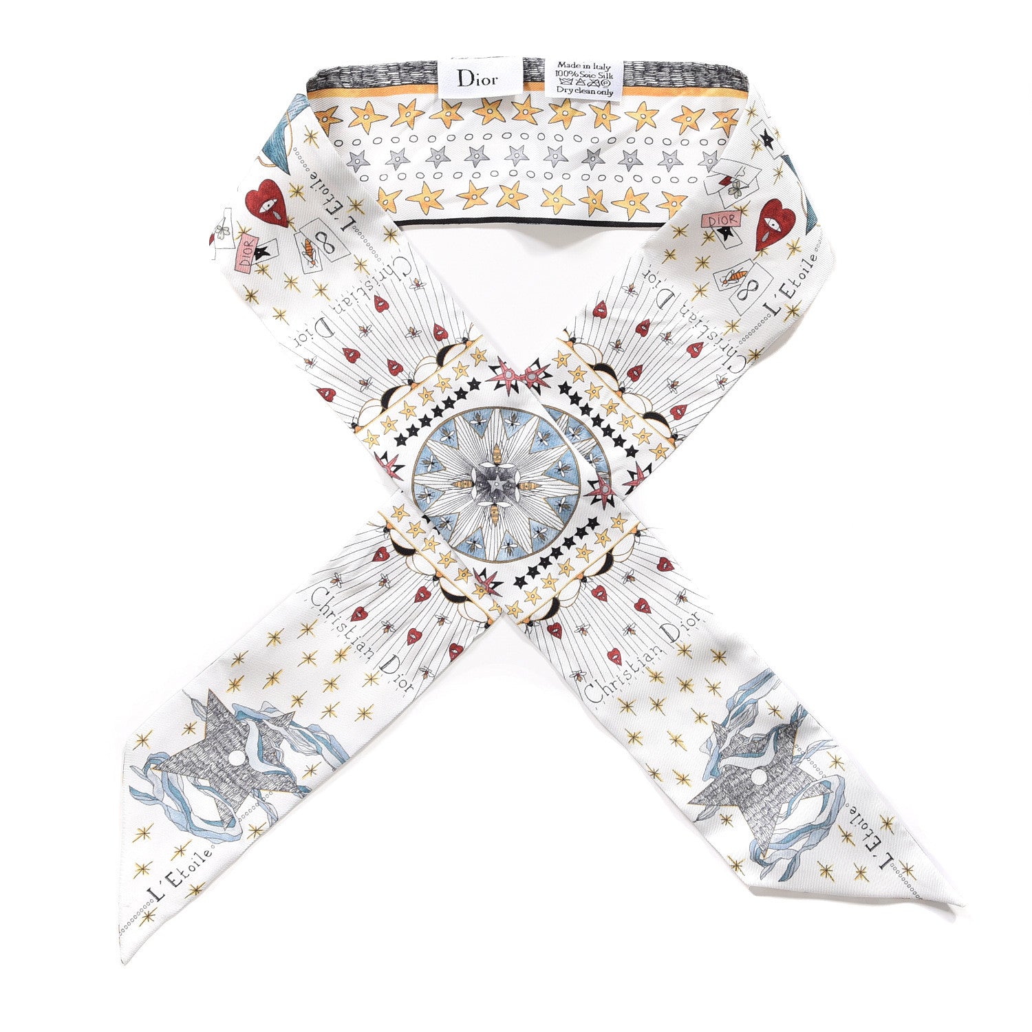Christian Dior Silk L'Etoile Mitzah Scarf 1 of 6
