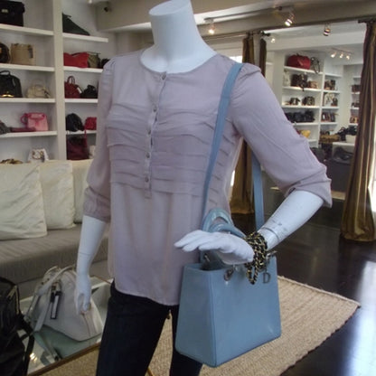 Christian Dior Patent Medium Lady Dior Blue 2 of 10