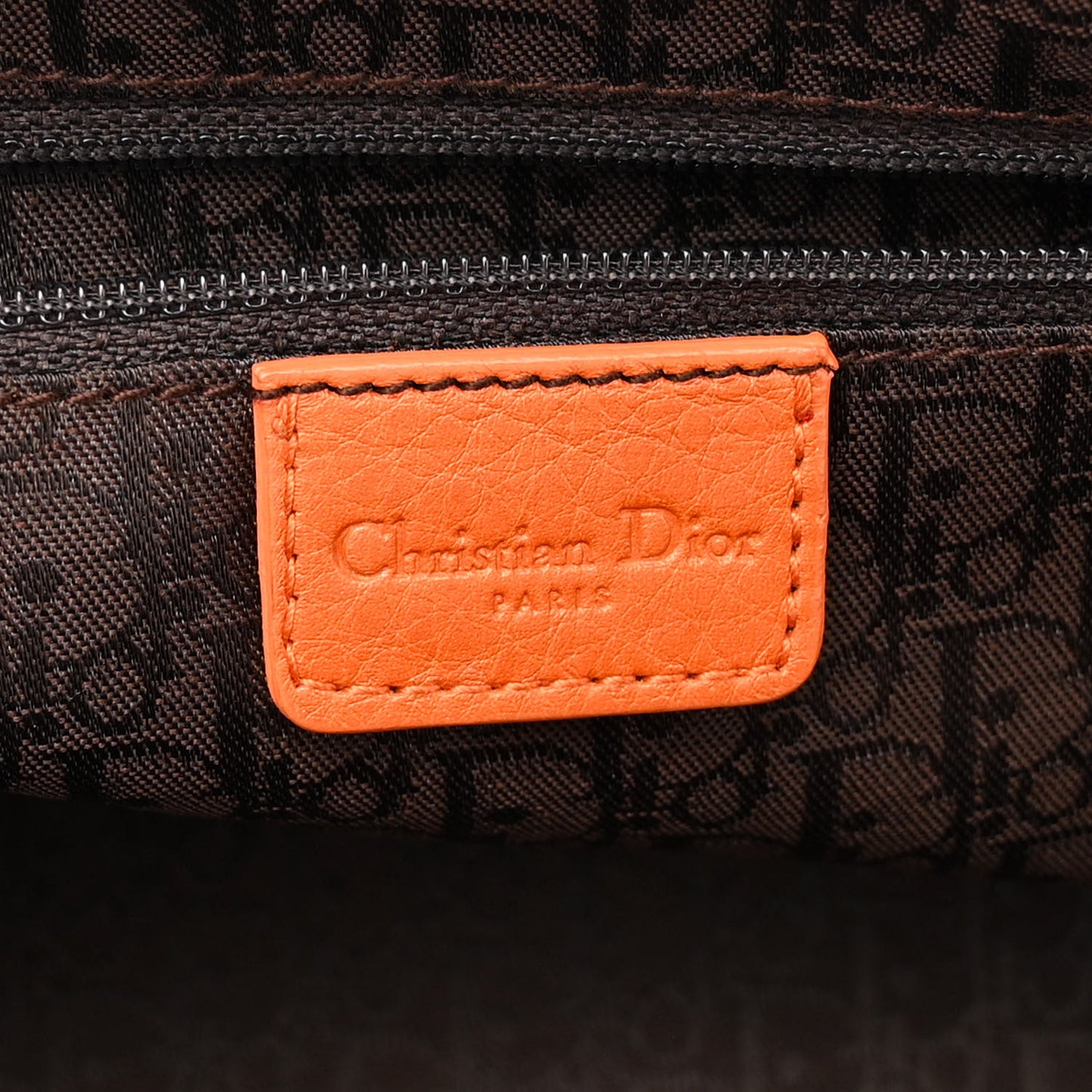 Grained Calfskin Frame Satchel Orange