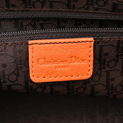 Christian Dior Grained Calfskin Frame Satchel Orange 6 of 18